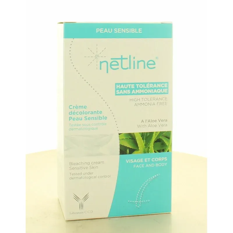 Netline Crème Décolorante Visage et Corps Peau Sensible 2X30ml
