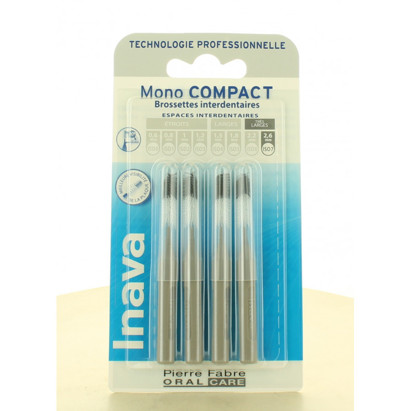 Inava Mono Compact Brossettes Interdentaires 2,6mm X4 Inava Mono Compact Brossettes Interdentaires 2,6mm X4