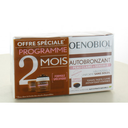 Oenobiol Autobronzant Peau Claire et Sensible 2X30 capsules