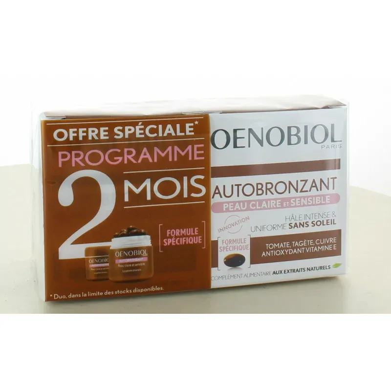 Oenobiol Autobronzant Peau Claire et Sensible 2X30 capsules