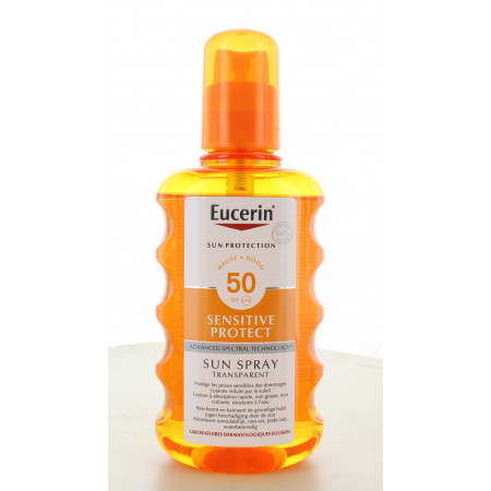 Eucerin Sensitive Protect Sun Spray Transparent SPF50 200ml - Univers Pharmacie