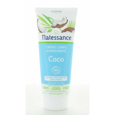 Natessance Crème Hydratante Corps Coco Bio 200ml - Univers Pharmacie