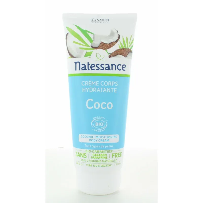 Natessance Crème Hydratante Corps Coco Bio 200ml - Univers Pharmacie