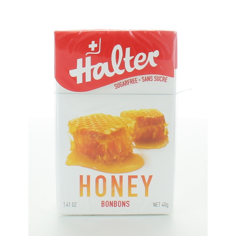 Halter Bonbons sans sucre Miel 40g Halter Bonbons sans sucre Miel 40g