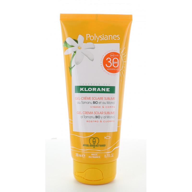 Klorane Polysianes Gel-crème Solaire Sublime SPF30 200ml