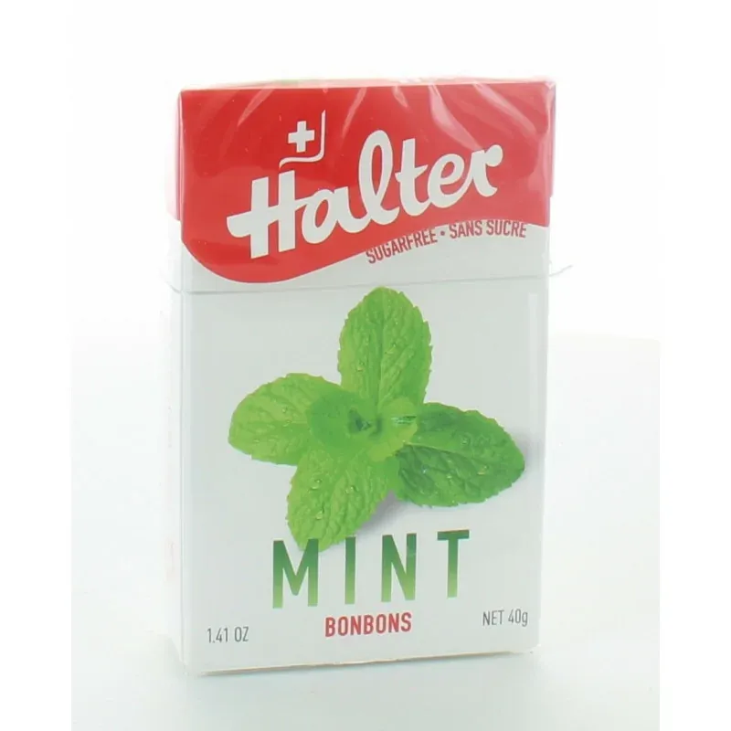 Halter Bonbon sans sucre Menthe 40g