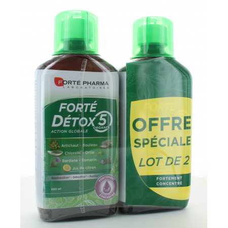 Forté Pharma Forté Détox 5 Action Globale 2X500ml