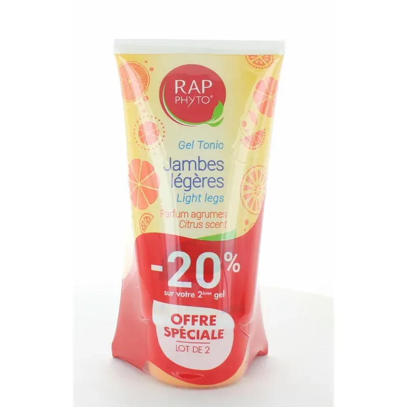 Rap Phyto Gel Tonic Jambes Légères Agrumes 2x150ml