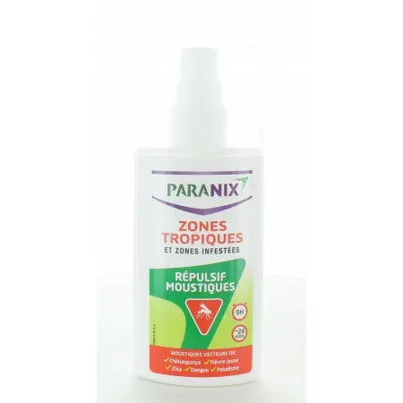Paranix Zones Tropiques et Infestées Répulsif Moustiques 90ml