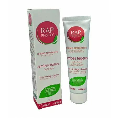 RAP Phyto Crème Apaisante Jambes Légères 100ml - Univers Pharmacie