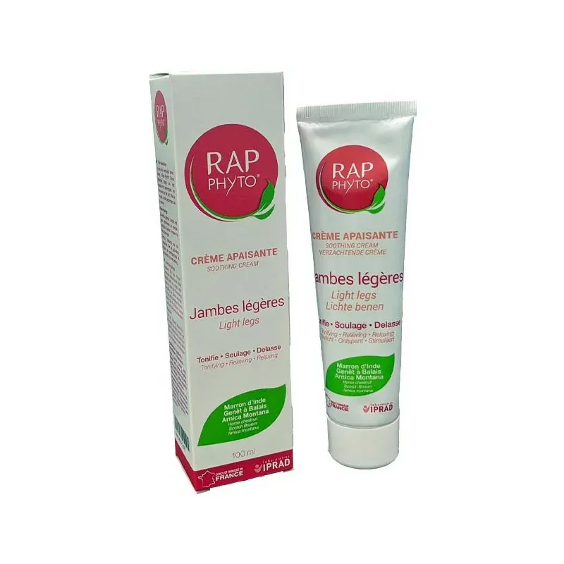 RAP Phyto Crème Apaisante Jambes Légères 100ml - Univers Pharmacie