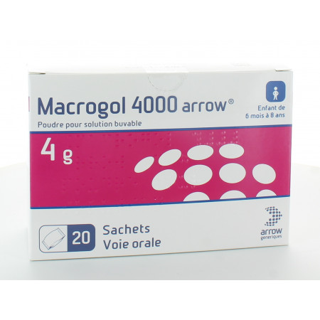 Macrogol 4000 4g Arrow 20 sachets - Univers Pharmacie