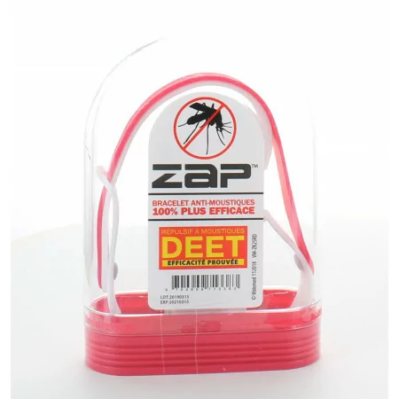 Bracelet Anti-moustiques Rouge&Blanc ZAP