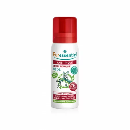 Spray Répulsif Anti-pique Bébé Puressentiel 60 ml