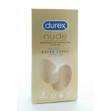 Durex Préservatifs Nude XL Extra Large X8