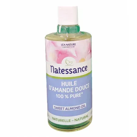 Natessance Huile d'Amande Douce 100% Pure 100ml - Univers Pharmacie