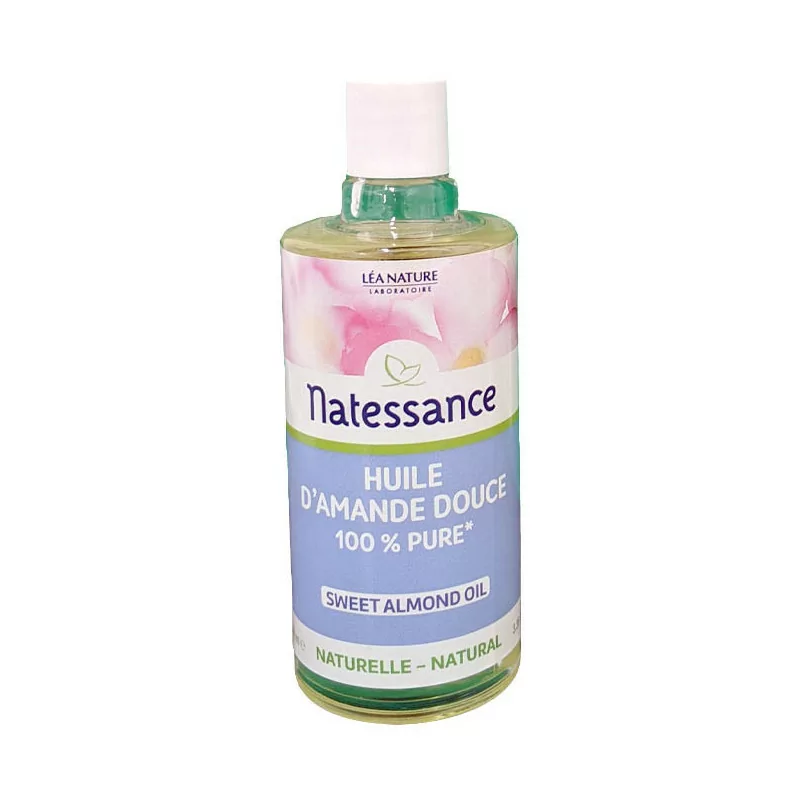 Natessance Huile d'Amande Douce 100% Pure 100ml - Univers Pharmacie