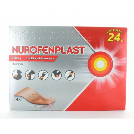 NurofenPlast 200mg Emplâtre Médicamenteux X4