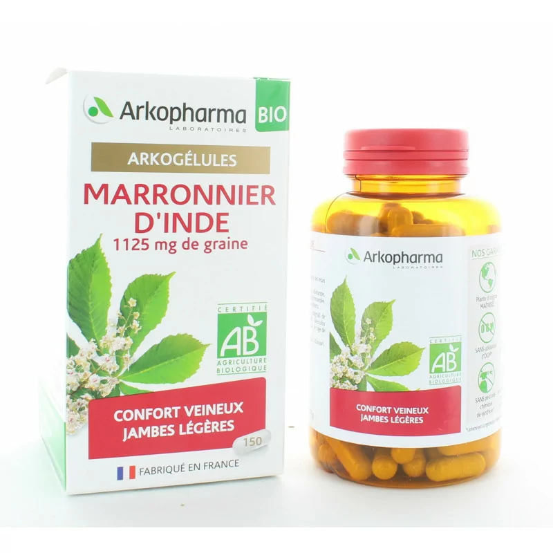 Arkopharma Arkogélules Bio Marronnier d'Inde 150 gélules