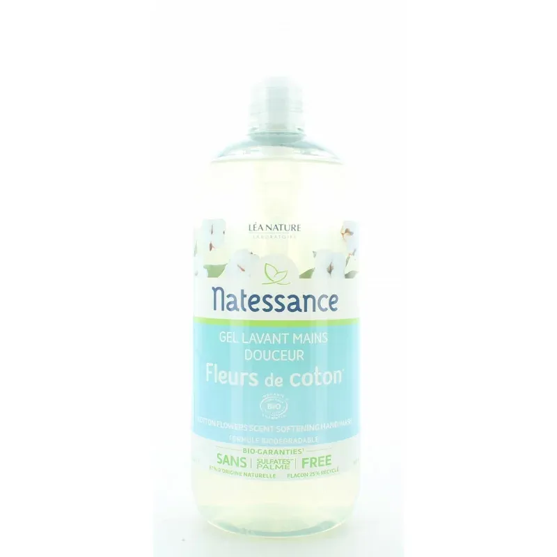 Natessance Gel Lavant Mains Douceur Fleur de Coton 500ml