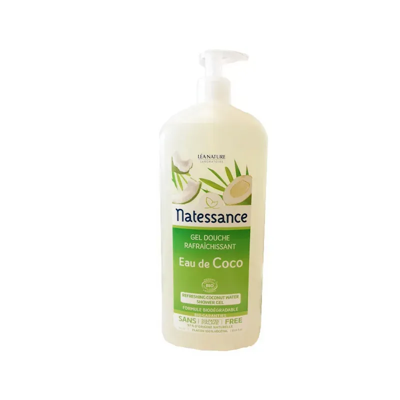 Natessance Gel Douche Rafraîchissant Eau de Coco 1L