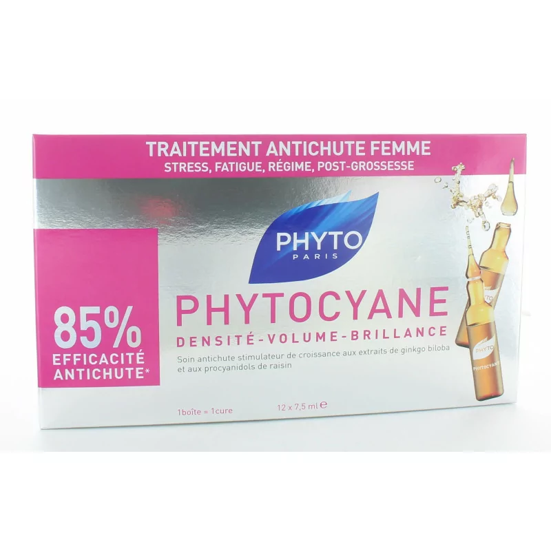 PhytoCyane Traitement Anti-chute Femme 12x7,5ml