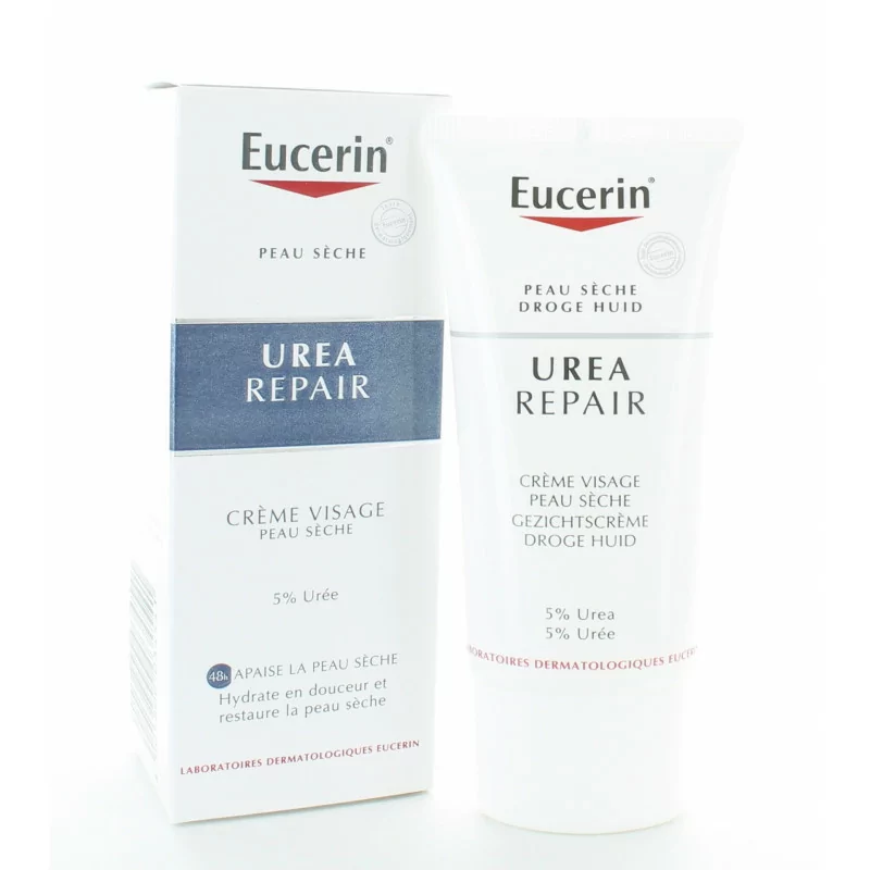 Eucerin Urea Repair Crème Visage Peau Sèche 5% 50ml - Univers Pharmacie