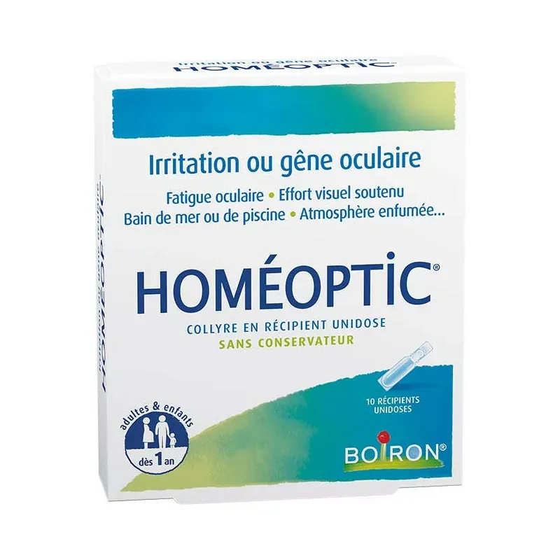 Homéoptic Collyre Boiron 10 unidoses Homéoptic Collyre Boiron 10 unidoses