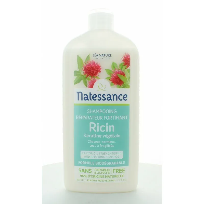 Natessance Shampooing Réparateur Fortifiant Ricin 500ml