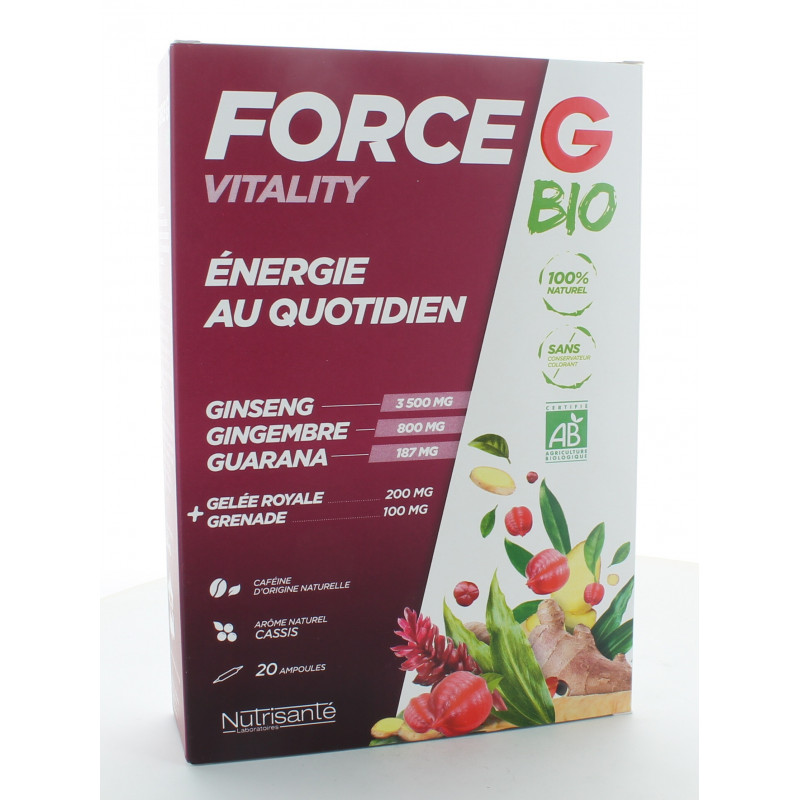 Force G Vitality Bio Energie Au Quotidien Ampoules Univers Pharmacie