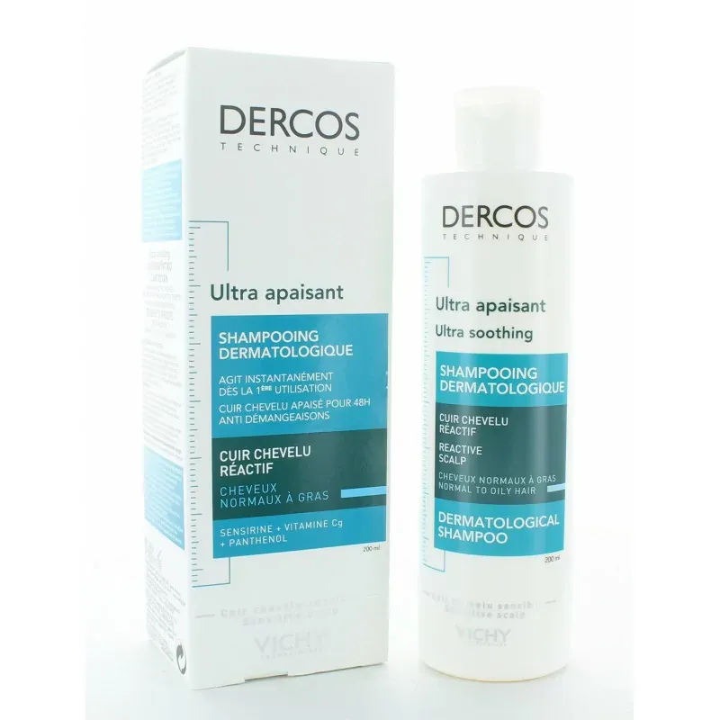 Dercos Ultra Apaisant Shampooing Cheveux Normaux à Gras 200ml