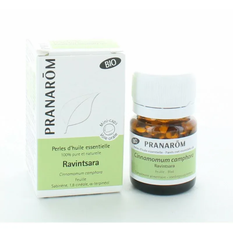 Pranarôm Perles d'Huile Essentielle Ravintsara X60