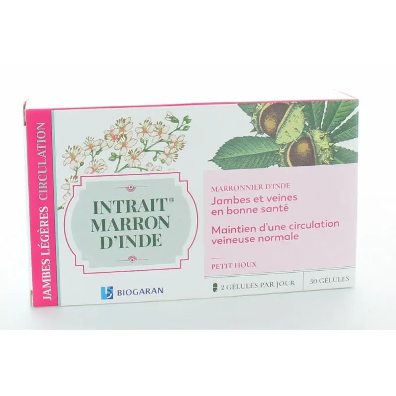 Intrait Marron d'Inde Jambes Lourdes Circulation 30 gélules
