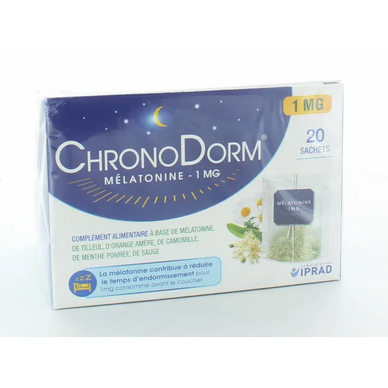 ChronoDorm Mélatonine 1mg 20 sachets