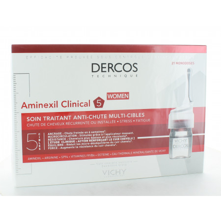 Dercos Vichy Aminexil Clinical Soin Anti-chute Femme 21 monodoses