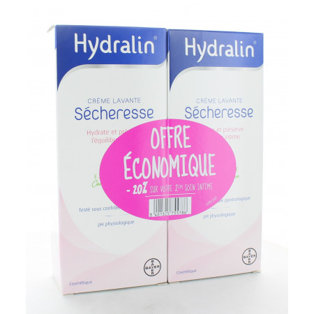 Hydralin Sécheresse Crème Lavante 2X200ml