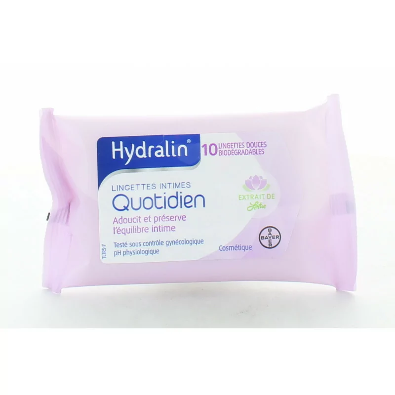 Hydralin Quotidien Lingettes Intimes X10