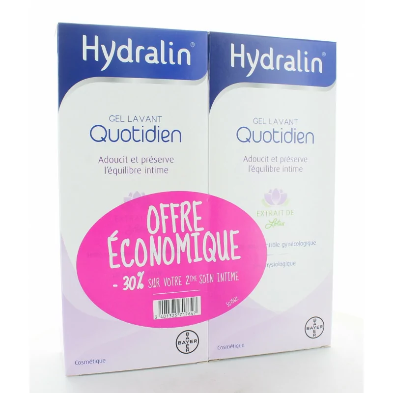Hydralin Quotidien Gel Lavant 2X400ml