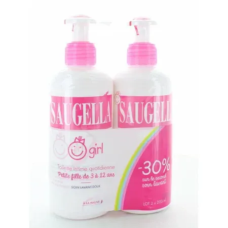 Saugella Girl Soin Lavant Doux 2X200ml