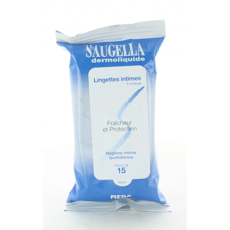 Saugella Dermoliquide Lingettes Intimes X15 Saugella Dermoliquide Lingettes Intimes X15