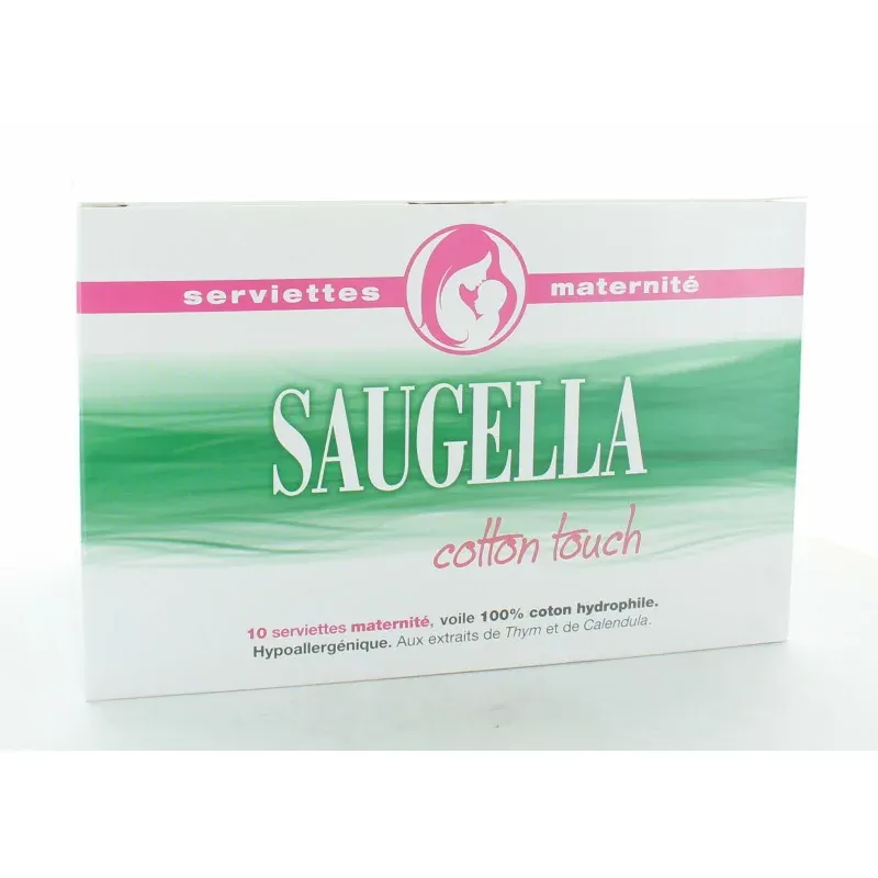 Saugella Cotton Touch Serviettes Maternité X10