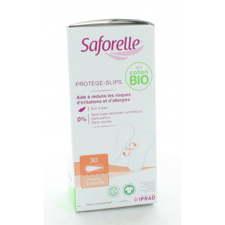 Saforelle Protège-slips Flexibles & Extra-fins Bio x30