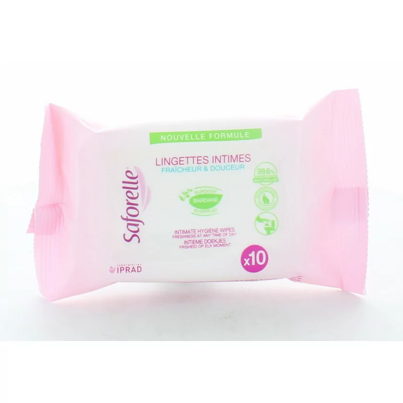 Lingettes intimes pour femme – Tissu 100% biodégradable - Saforelle