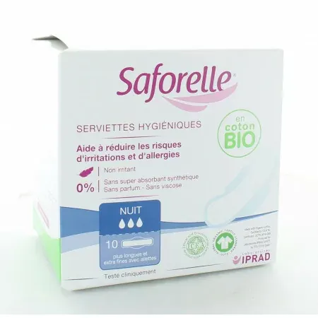 Saforelle Serviettes Hygiéniques Nuit Extra-fines...