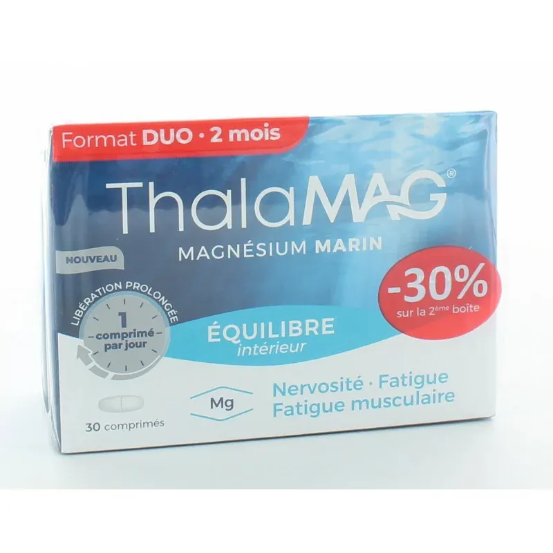 Thalamag Magnésium Marin Équilibre Intérieur 2X30 comprimés Thalamag Magnésium Marin Équilibre Intérieur 2X30 comprimés