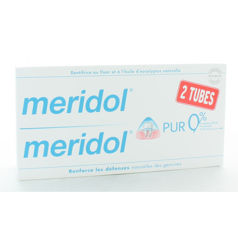 Meridol Pur 0% Dentifrice 2X75ml