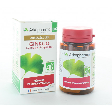 Arkopharma Arkogélules Bio Ginkgo 45 gélules