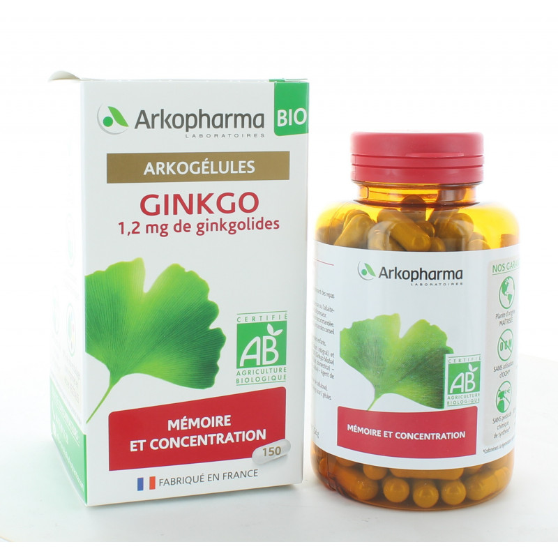 Arkopharma Arkogélules Bio Ginkgo 150 gélules