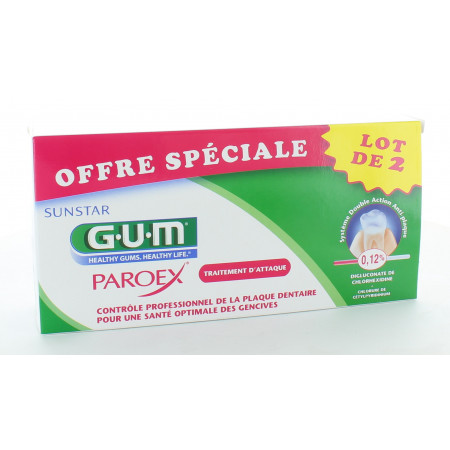 GUM Dentifrice Paroex 2X75ml