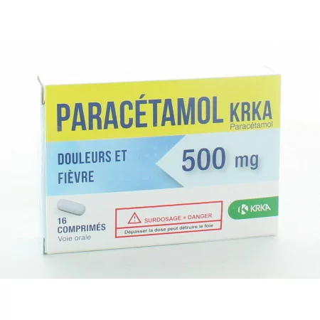 Paracétamol KRKA 500mg 16 comprimés